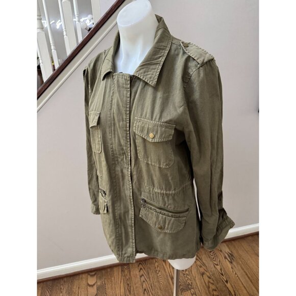 Lily Aldridge for Velvet Ruby Lightweight Utility Army Jacket Size Medium - Picture 4 of 5